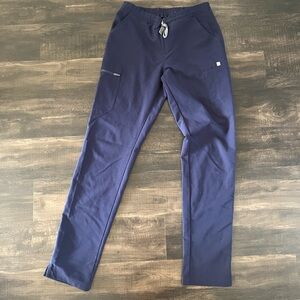 Figs Yola skinny scrub pants navy blue